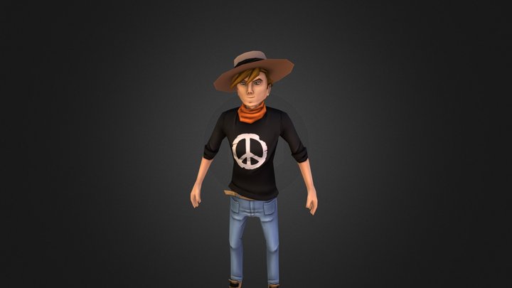 Young Cowboy 3D Model