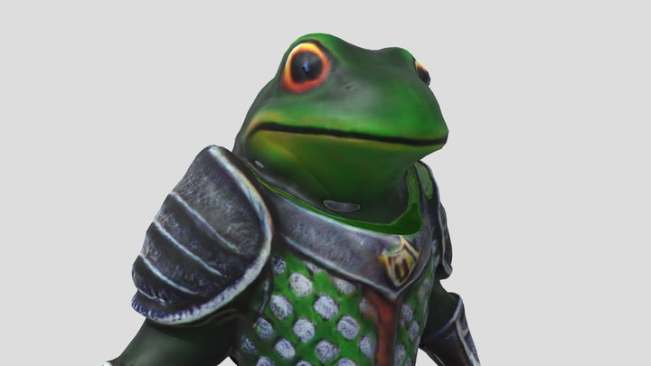 Medieval Fantasy, Knight, Frog Crest 2 AI 3D Model