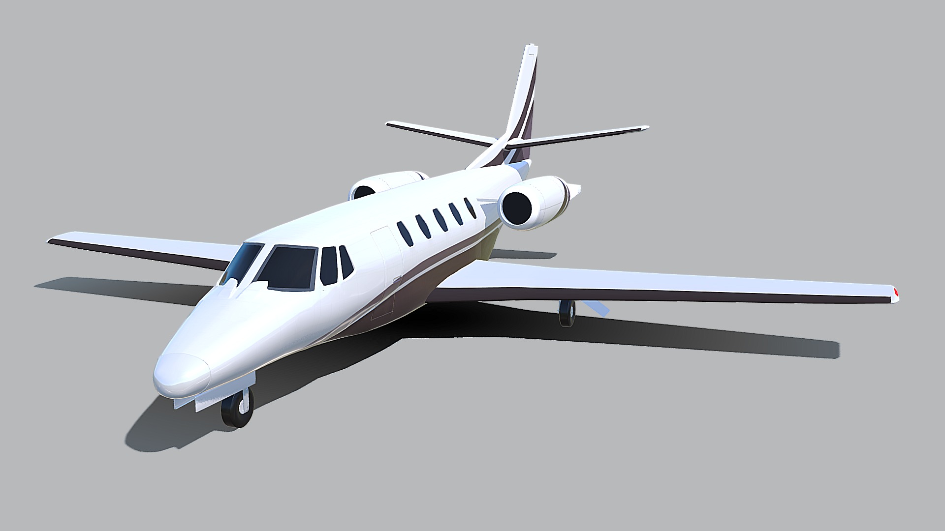 3D model Cessna Citation XLS luxury jet - This is a 3D model of the Cessna Citation XLS luxury jet. The 3D model is about a white airplane flying in the sky.