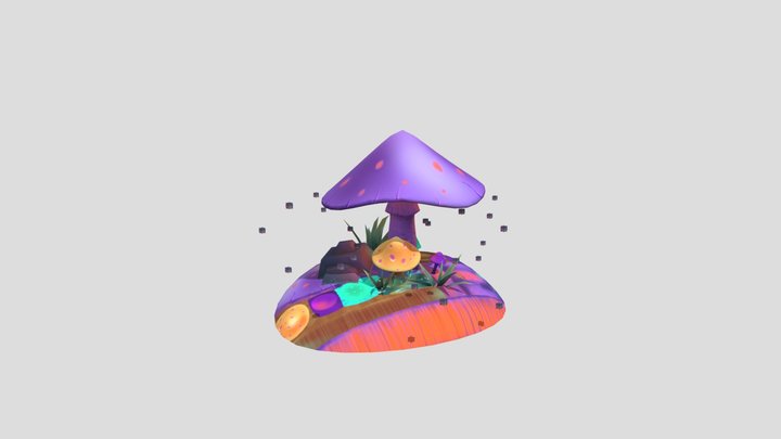 Jewels Mushrooms Favorite 3D Model