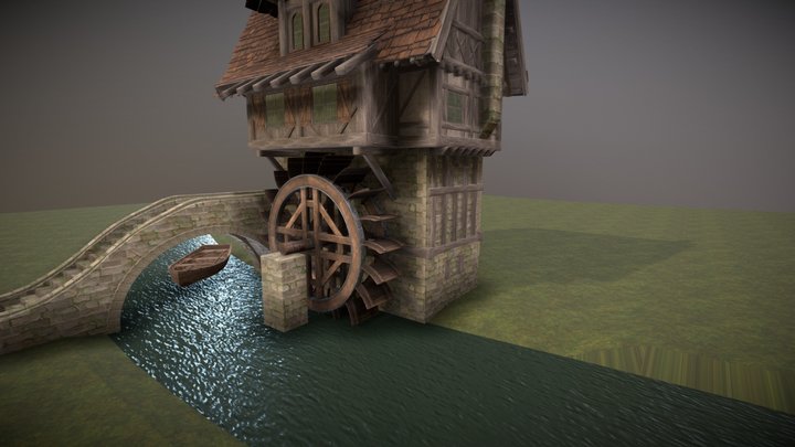 WIP Water Mill 3D Model