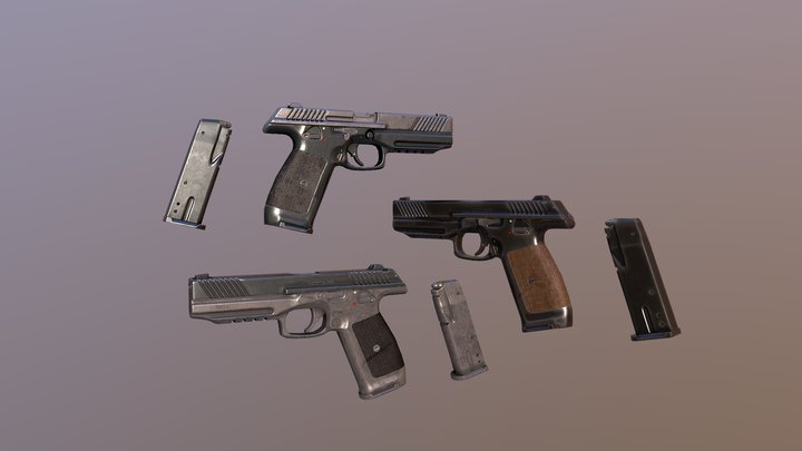 Pistol_3 3D Model