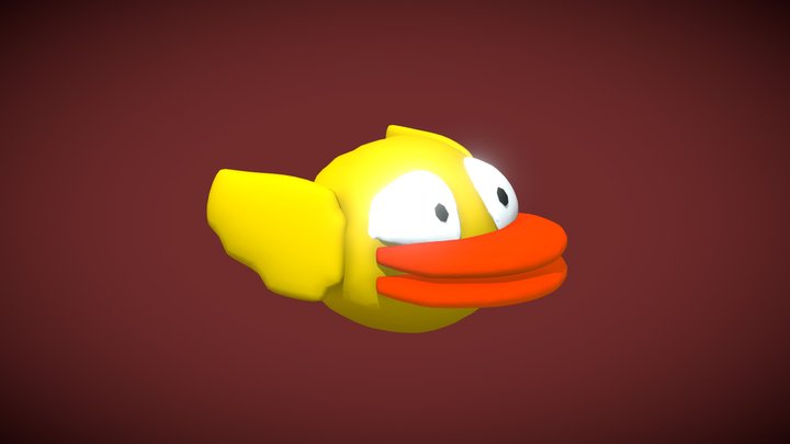 Flappy bird 3D (Vertex Colors) 3D Model