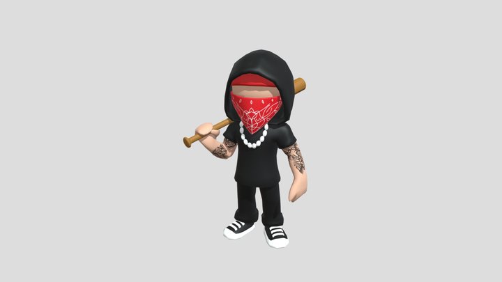 Stickman Gangster 3D Model