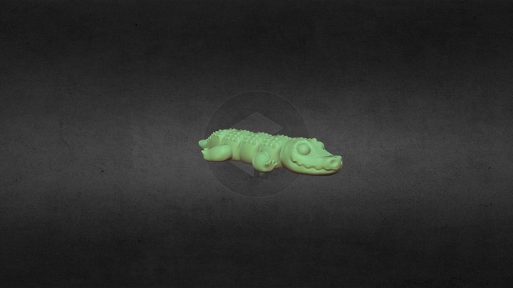 Articulated Crocodile 3D Model