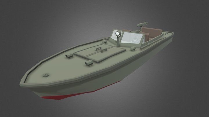 PG117 Soviet Landing Boat 3D Model