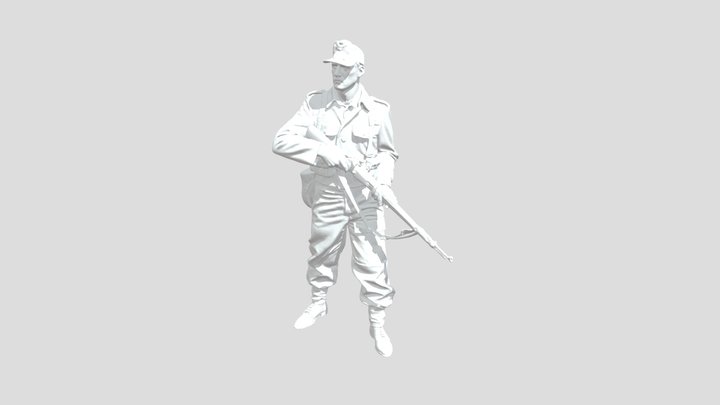 German Soldier in 1944 Uniform 3D Model