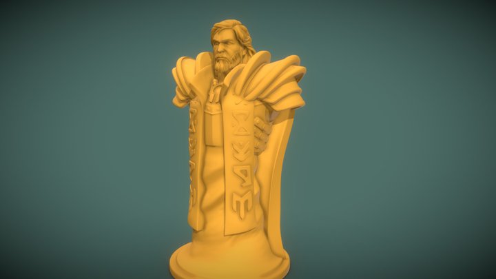 King Omniknight Dota 2 Chess Piece 3D Model