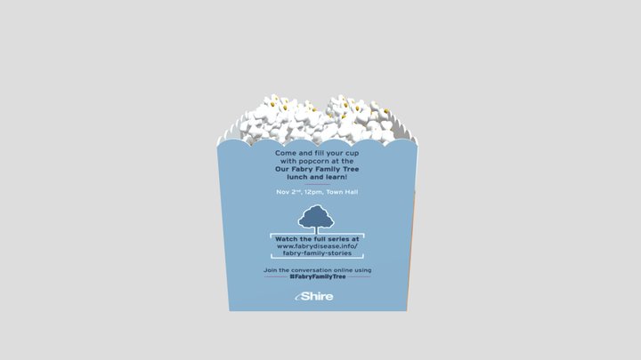 Pop Corn Box 3D Model