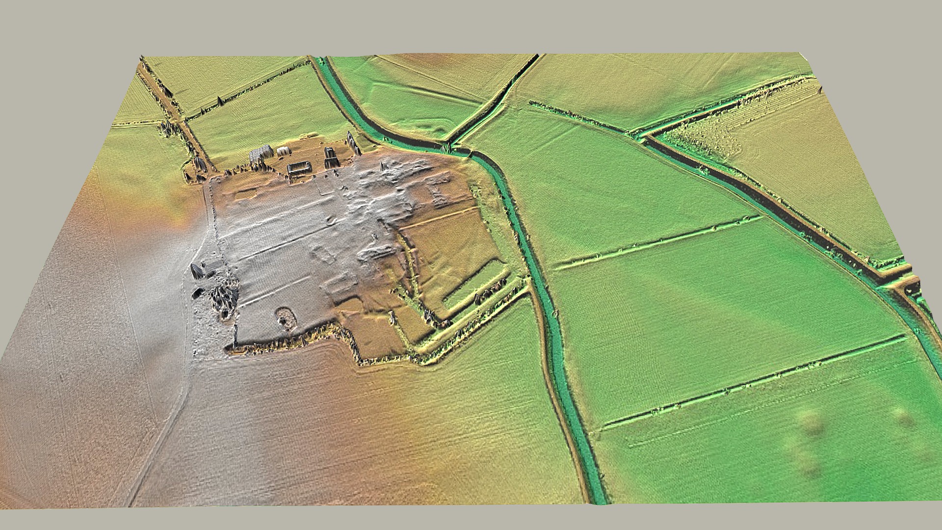 Barlings Abbey and Bronze-age Round Barrows