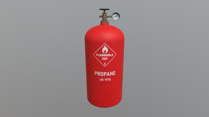 Propane Gas Cylinder 3D Model