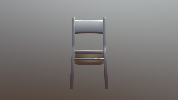 Chair Wood 1 Destr 3D Model
