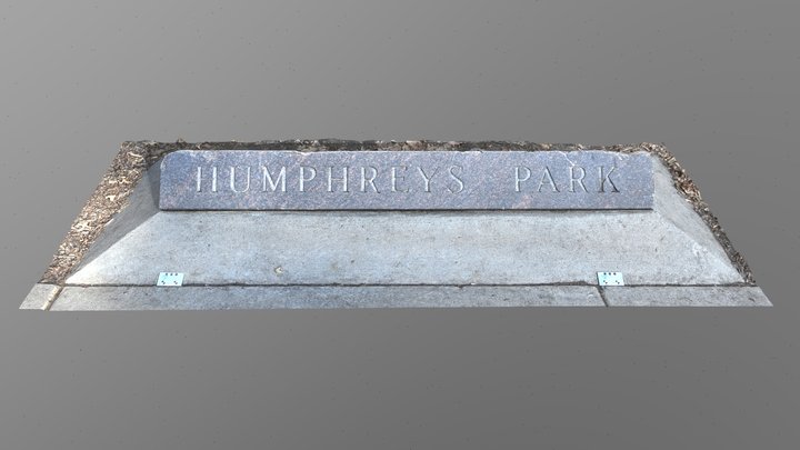 Humphreys Park Stone Sign 3D Model