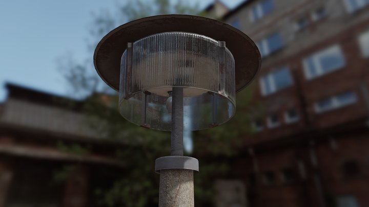 Mastaufsatzleuchte RSL 1 - GDR street light 3D Model