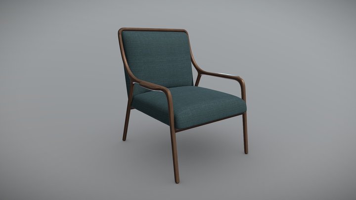 Elegant Contemporary Armchair - A010 3D Model 3D Model