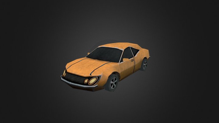PS1 Car (Low Poly) - Chevrolet Camaro Sedan'd 3D Model