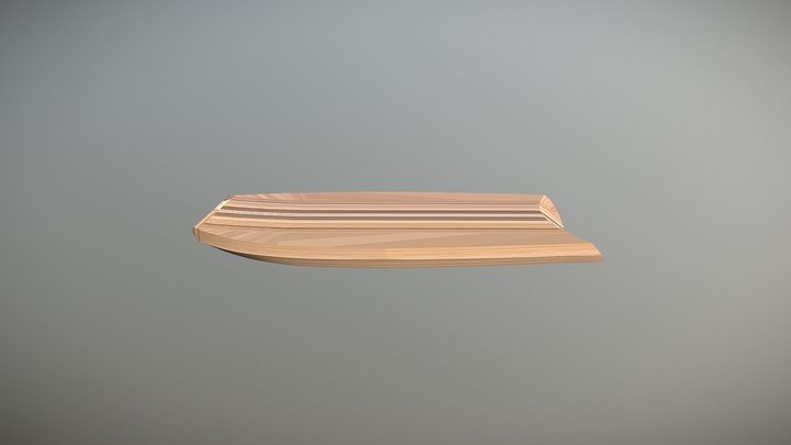 Old Time Surfcraft Lets-Boogie Board 3D Model