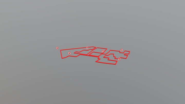 Path of hearts 3D Model