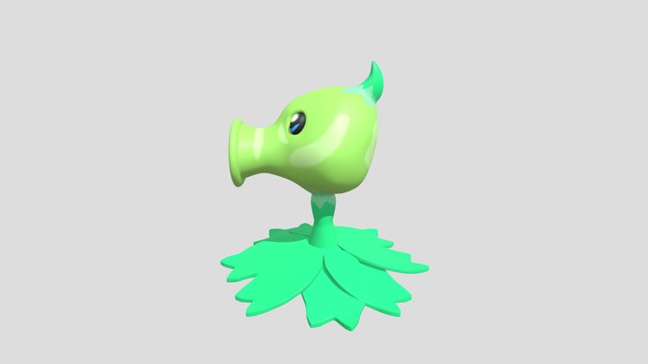 Peashooter(highpoly poly) 3D Model