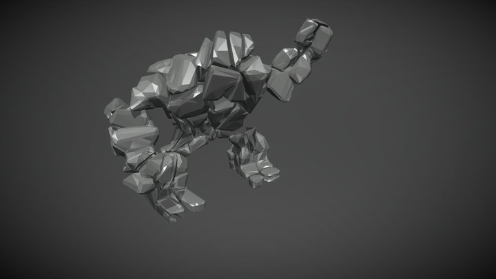 Lava Monster - Tutorial by Imphenzia 3D Model