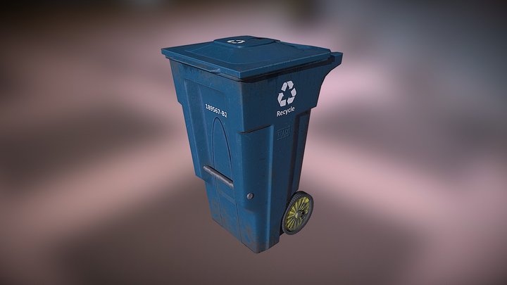 RG Trash Cans 01 3D Model