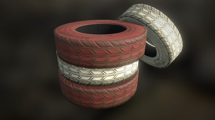 Wheels_low(256 triangles) 3D Model