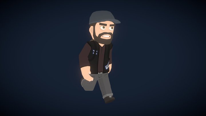 Toony Survival Character 3D Model