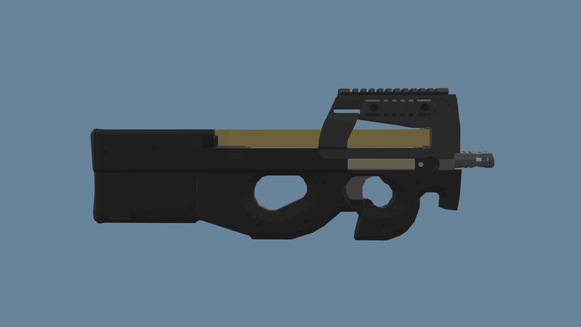 FN P90 (Low-Poly) - Download Free 3D model by GoldbergR [3f3be32 ...