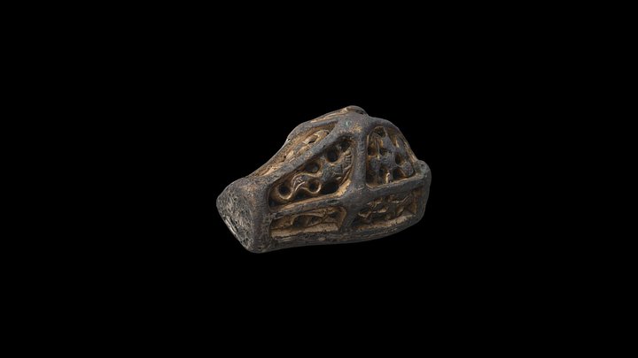 Vikingatida djurhuvudformat spänne 3D Model