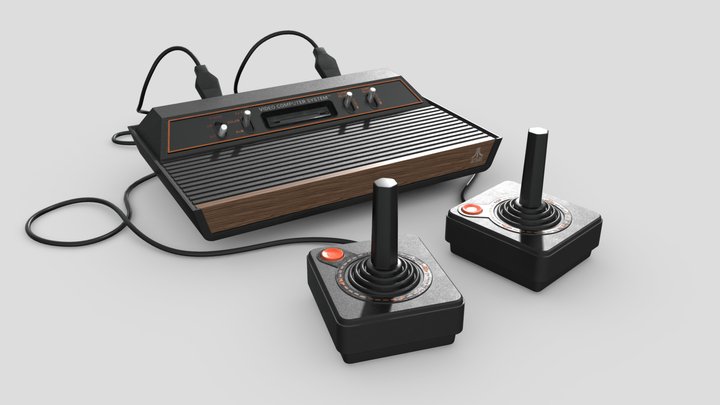Atari 2600 game console 3D Model