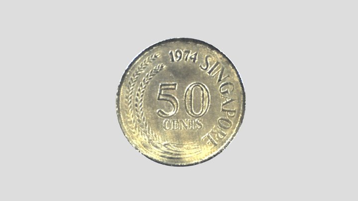 1974_50cents 3D Model