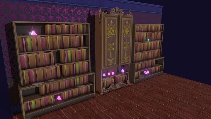 Call of the Void: Book Shelf 3D Model