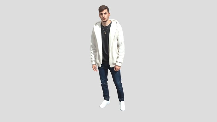 Cozy Cream Sherpa Jacket Look – Modello 3D gratuito STL