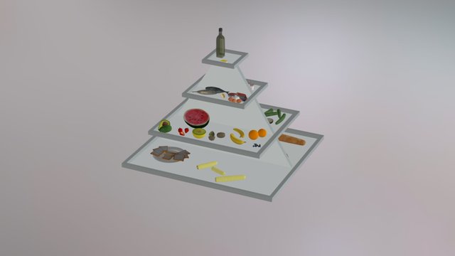 Pirâmide Alimentar 3D Model