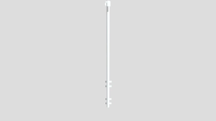電力引込鋼管柱 3D Model