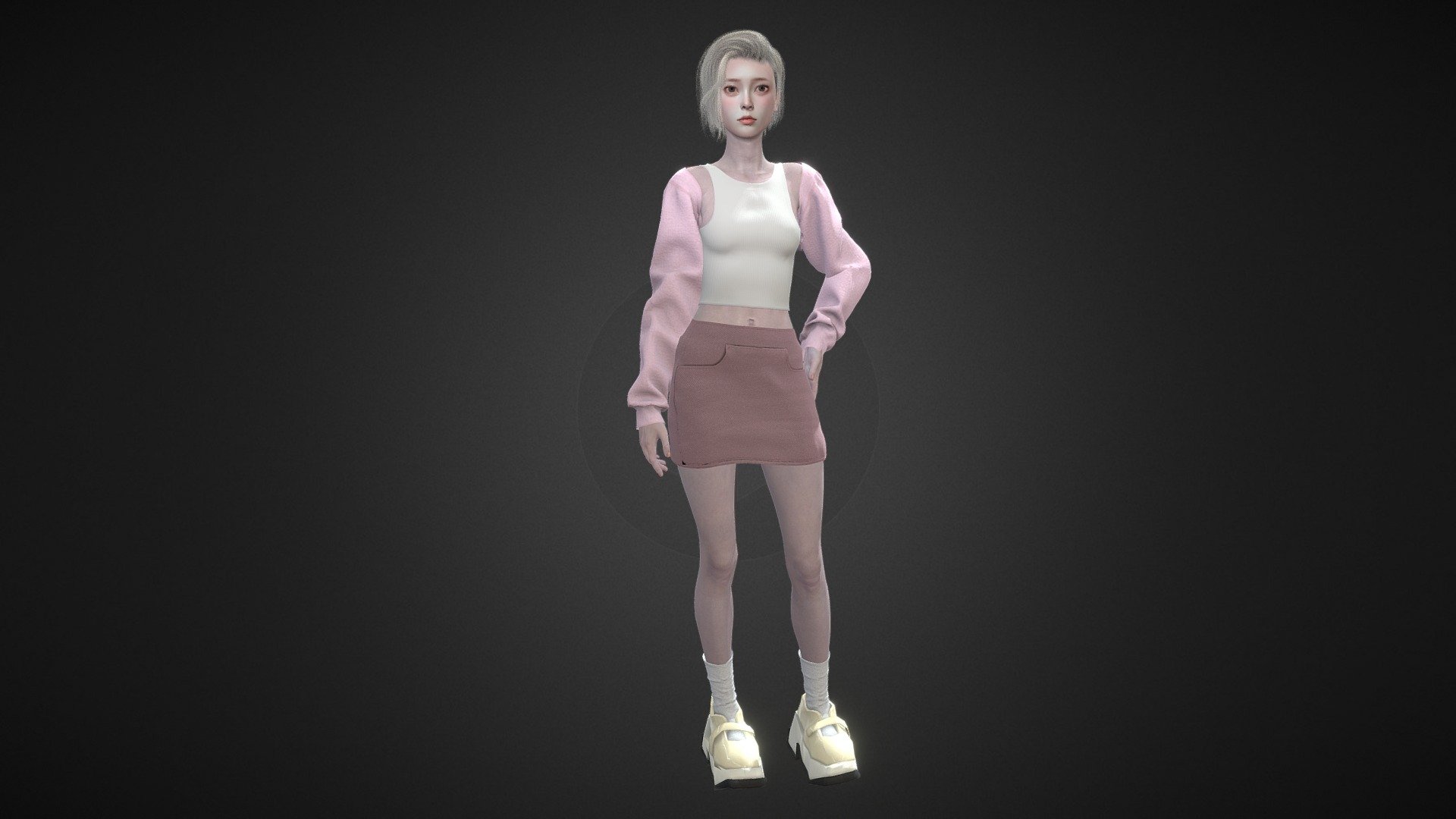 Women in Skirt - Download Free 3D model by aribb (@RiceBeBe) [3f42b86 ...