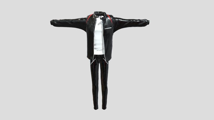 Black Jacket Outfit 3D Model