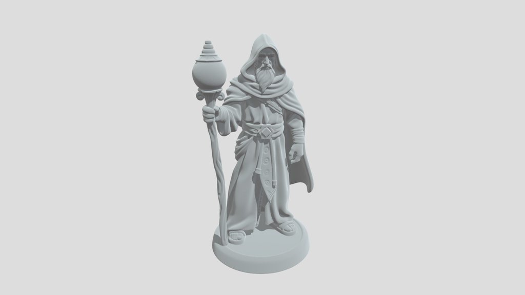Classic HeroQuest-style , human male wizard