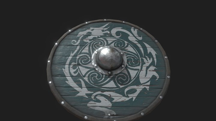 Viking Shield 01 3D Model
