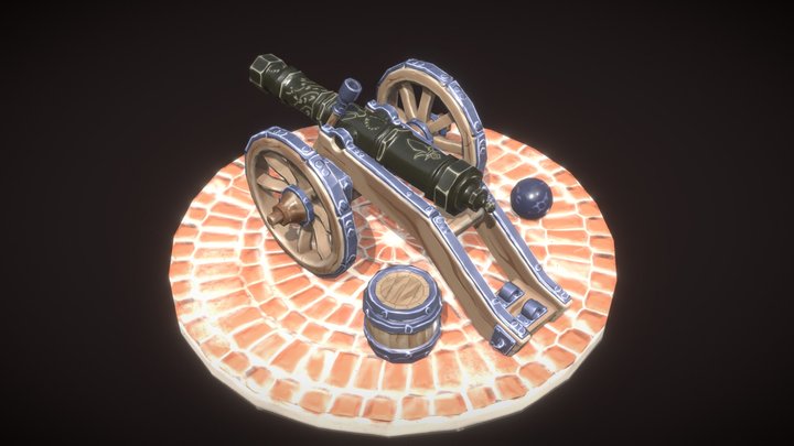 [Student Project] Stylised Artillery Canon 3D Model