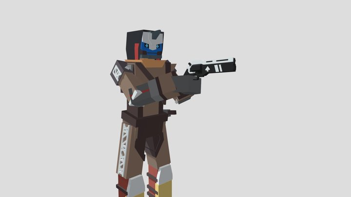 Cayde-6 low poly rig – Modello 3D gratuito STL