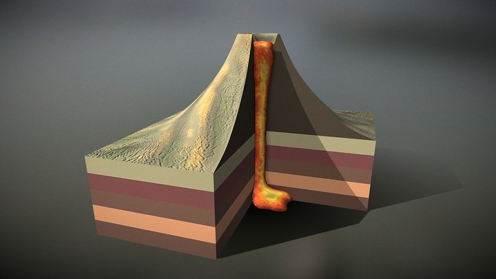 Stratovolcano Model 3D Model
