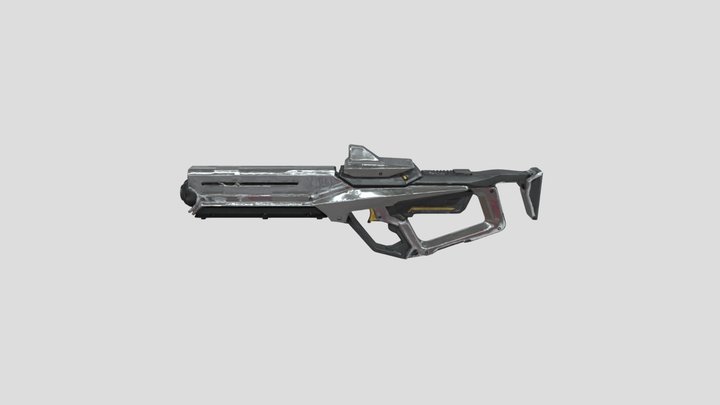 Futuristic Blaster 3D Model