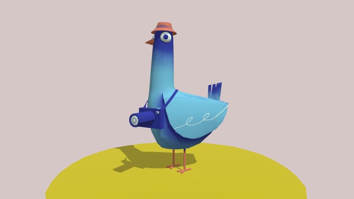 Tourist Pigeon 3D Model