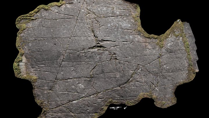 Achnabreck, upper panel SW, Kilmartin Glen 3D Model
