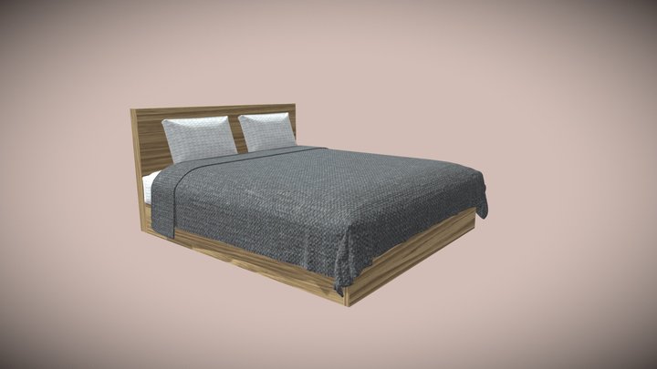 Double bed 3D Model
