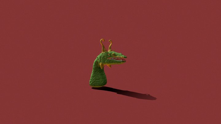 dragon painted 3D Model