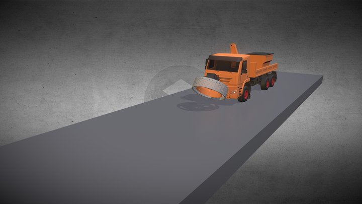 Crane manipulator | Milling cutter vehicle 3D Model