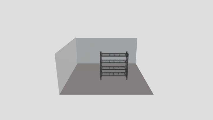 Metal shelves 3D Model
