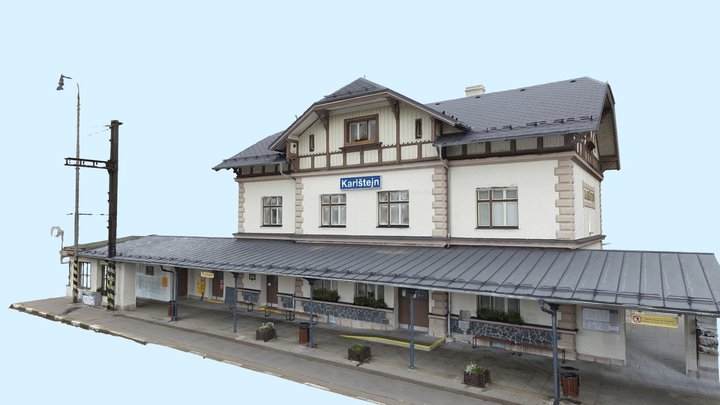 Train Station Karlštejn 3D Model